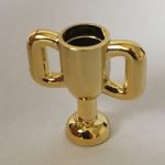   10172 Chrome Gold Minifig, Utensil Trophy Cup Small  Custom Chromed by BUBUL
