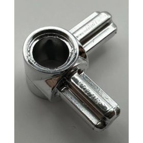   Chrome Silver Technic, Axle and Pin Connector Hub with 2 Perpendicular Axles 10197  Custom Chromed by BUBUL