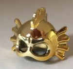   10227 Chrome Gold Minifigure, Headgear Head Cover, Swamp Creature with Eye Holes, Fins and Spikes Custom Chromed by BUBUL