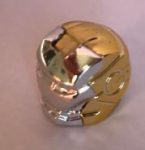    Chrome Gold 10907 and Silver visor Minifigure, Headgear Helmet Space with Open Face and Top Hinge (Iron Man) Custom chromed by Bubul