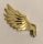 11100 Chrome Gold Minifig, Wing Feathered  Custom Chromed by BUBUL