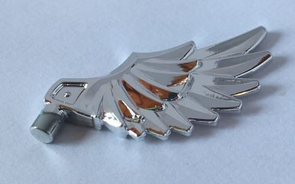 Chrome Silver Minifig, Wing Feathered  11100 Custom Chromed by BUBUL