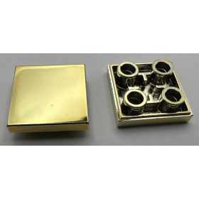   11203 Chrome GOLD Tile, Modified 2 x 2 Inverted Custom Chromed By BUBUL