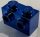 11211 Chrome Blue LegoBrick, Modified 1 x 2 with Studs on Side Custom Chromed by Bubul