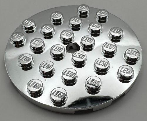11213 | Chrome Silver Plate, Round 6 x 6 with Hole | Custom Chromed by BUBUL