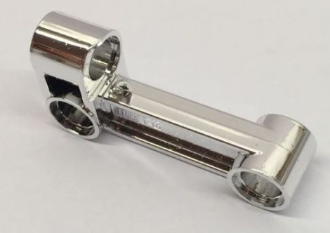 Chrome Silver Technic, Pin Connector Perpendicular 2 x 4 Bent  Part: 11455 or 29162 Custom Chromed by Bubul