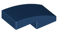 11477 | NEW LEGO Slope Curved 2 x 1 x 2/3 Dark Blue