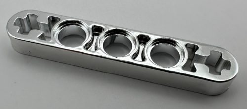 11478 Chrome Silver Technic, Liftarm 1 x 5 Thin with Axle Holes on Ends  Part: 11478 Custom Chromed by BUBUL