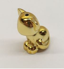 11602 Chrome Gold Cat, Friends / Elves, Sitting  Custom Chromed by BUBUL