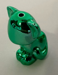 11602 Chrome Green Cat, Friends / Elves, Sitting  Custom Chromed by BUBUL