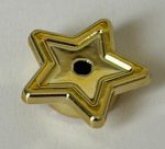   11609 Chrome Gold Plate, Round 1 x 1 with Star and Small Pin Hole or 3498  28619  Custom Chromed by Bubul