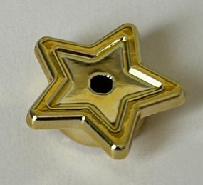 11609 Chrome Gold Plate, Round 1 x 1 with Star and Small Pin Hole or 3498  28619  Custom Chromed by Bubul