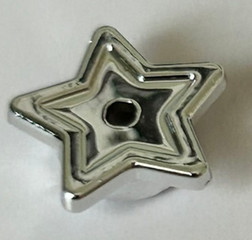 11609 Chrome Silver Plate, Round 1 x 1 with Star and Small Pin Hole or 3498  28619  Custom Chromed by Bubul