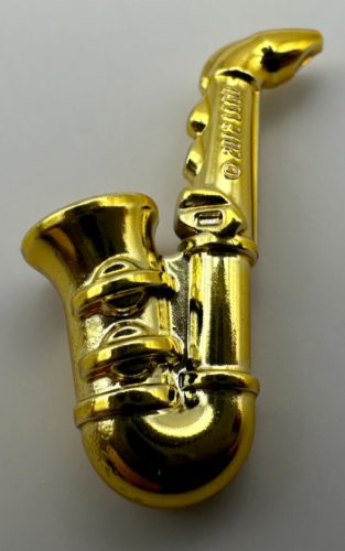 13808 Chrome Gold Minifig, Utensil Saxophone  Custom Chromed by BUBUL