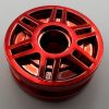 13971 Chrome-RED Wheel 18mm D. x 8mm with Fake Bolts and Deep Spokes with Inner Ring  part 13971 or 56902 Custom Chromed by BUBUL