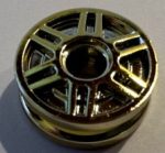   13971 Chrome Gold Wheel 18mm D. x 8mm with Fake Bolts and Deep Spokes with Inner Ring  13971 or 56902  Custom Chromed by BUBUL