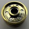 13971 Chrome Gold Wheel 18mm D. x 8mm with Fake Bolts and Deep Spokes with Inner Ring  13971 or 56902  Custom Chromed by BUBUL