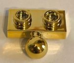   14417 Chrome GOLD Plate, Modified 1 x 2 with Tow Ball on Side  Custom Chromed by BUBUL