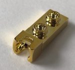   14418 Chrome GOLD Plate, Modified 1 x 2 with Small Towball Socket on End 14418 Custom Chromed by BUBUL