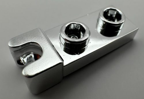 14418 Chrome Silver Plate, Modified 1 x 2 with Small Towball Socket on End 14418 Custom Chromed by BUBUL