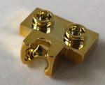   14704 Chrome GOLD Plate, Modified 1 x 2 with Small Tow Ball Socket on Side  Custom Chromed by BUBUL