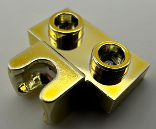 14704 Chrome GOLD Plate, Modified 1 x 2 with Small Tow Ball Socket on Side  Custom Chromed by BUBUL