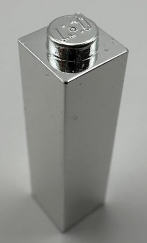 14716 Chrome Silver Brick 1 x 1 x 3 Custom Chromed by BUBUL