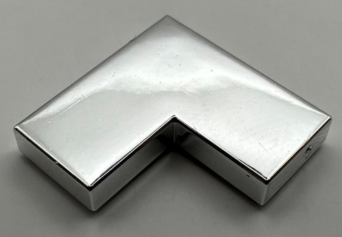 14719 Chrome Silver Tile 2 x 2 Corner Custom Chromed by BUBUL