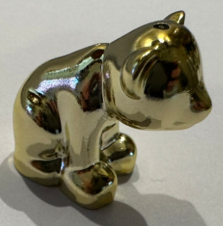 14732 Chrome Gold Bear, Friends / Elves, Baby Cub, Sitting  Custom Chromed by BUBUL