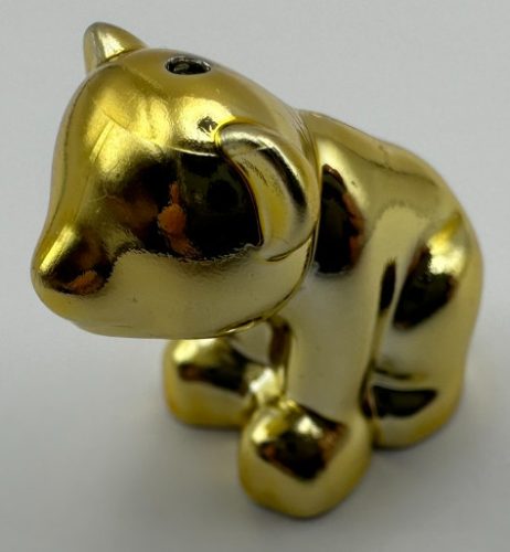 14732 Chrome Gold Bear, Friends / Elves, Baby Cub, Sitting  Custom Chromed by BUBUL