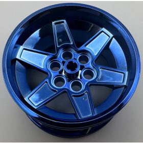   15038 Chrome BLUE Chrome  Wheel 56mm D. x 34mm Technic Racing Medium or 51150  Custom Chromed by Bubul  