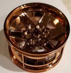   15038 Chrome-Copper Wheel 56mm D. x 34mm Technic Racing Medium, 6 Pin Holes  or 51150 Custom chromed by Bubul