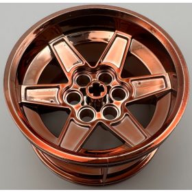   15038 Chrome-Copper Wheel 56mm D. x 34mm Technic Racing Medium, 6 Pin Holes  or 51150 Custom chromed by Bubul