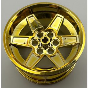   15038 Chrome GOLD Chrome  Wheel 56mm D. x 34mm Technic Racing Medium or 51150 Custom Chromed by Bubul  
