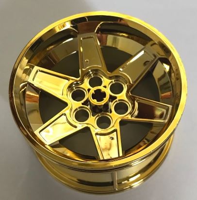 15038 Chrome GOLD Chrome  Wheel 56mm D. x 34mm Technic Racing Medium or 51150 Custom Chromed by Bubul  