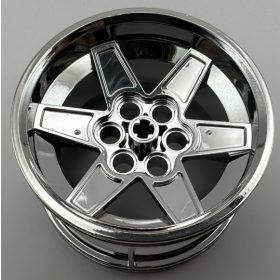   15038 Chrome Silver Wheel 56mm D. x 34mm Technic Racing Medium or 51150 Chromed by Bubul