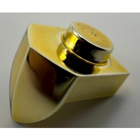   15070 Chrome Gold Plate, Modified 1 x 1 with Tooth Vertical Custom chromed by Bubul