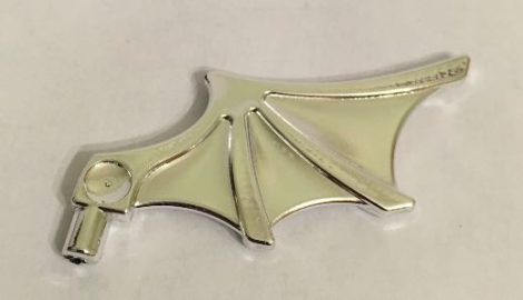 Chrome Silver Minifig, Wing Bat Style 15082 Custom Chromed by BUBUL