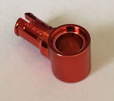 15100 Chrome RED Technic, Pin with Friction Ridges Lengthwise and Pin Hole  15100 Custom Chromed By BUBUL