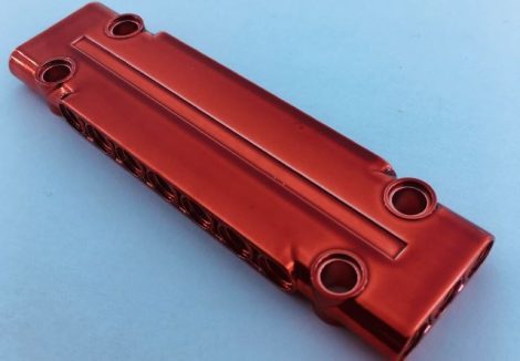 15458_RED Chrome RED Technic, Panel Plate 3 x 11 x 1
