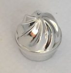   15470 Chrome Silver Plate, Round 1 x 1 with Swirled Top  15470 Custom Chromed by BUBUL
