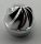 15470 Chrome Silver Plate, Round 1 x 1 with Swirled Top  15470 Custom Chromed by BUBUL