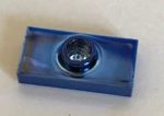   15573 Chrome Blue  Plate Modified 1 x 2 with 1 Stud (Jumper)  part 3794 similar mold type 15573 Custom chromed by Bubul