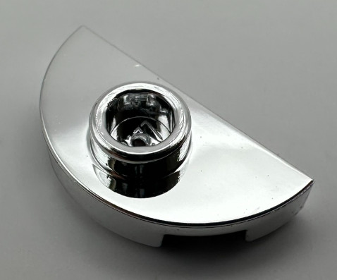 1745 Chrome Silver Plate, Round 1 x 2 Half with 1 Stud (Jumper)  Custom Chromed by BUBUL