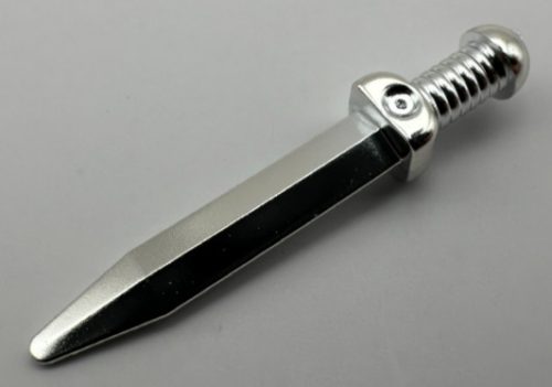 18034 Chrome Silver LegoMinifigure, Weapon Sword, Roman Gladius with Thick Crossguard or 95673 Custom Chromed by BUBUL