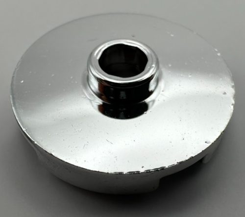 18674 Chrome Silver Tile, Round 2 x 2 with Open Stud  18674 Custom Chromed by BUBUL