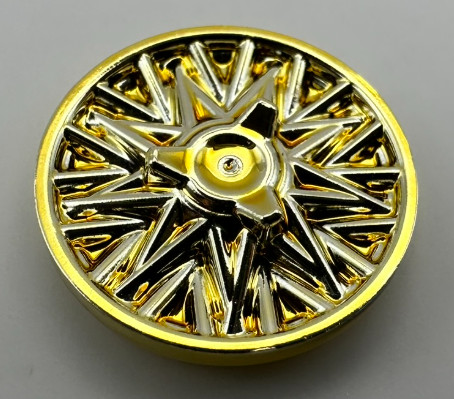 1872 Chrome Gold Wheel Cover Thin Spoke and Spinner - for Wheel 18976 or 100729 Custom Chromed by BUBUL