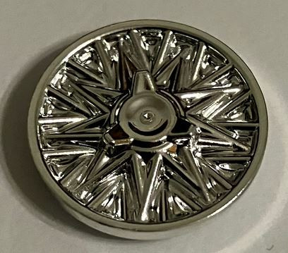 1872 Chrome Silver Wheel Cover Thin Spoke and Spinner - for Wheel 18976 or 100729 Custom Chromed by BUBUL