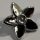 18853 Chrome Silver Friends Accessories Hair Decoration, Flower with Pointed Petals and Small Pin Custom Chromed by BUBUL