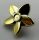 18853 Chrome Gold Friends Accessories Hair Decoration, Flower with Pointed Petals and Small Pin Custom Chromed by BUBUL